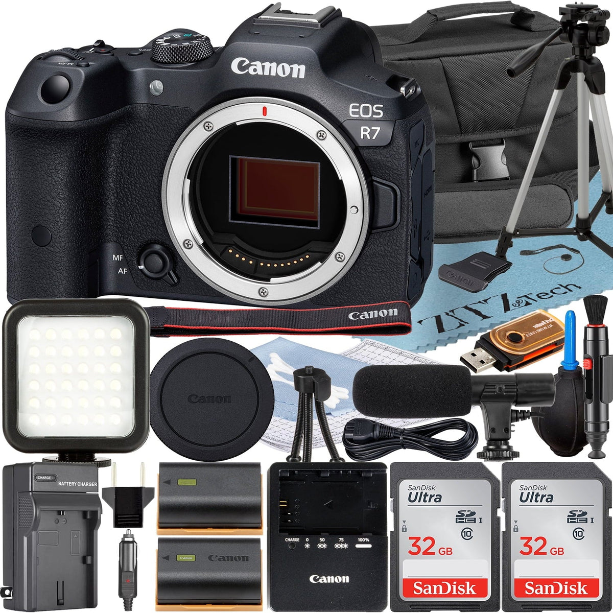 SanDisk Pack R7 32GB ZeeTech Mirrorless Card with + Case (Body) Memory Camera Canon EOS Accessory 2 +