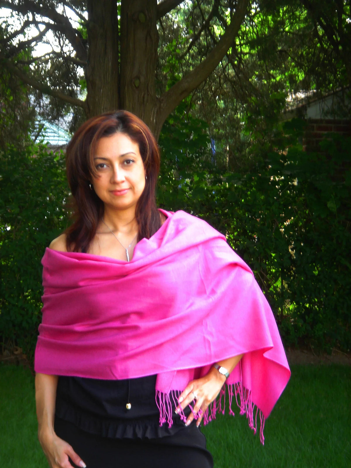 (Hot Scarf/Wool/Silk Shawl) Regular Pink Shawl/Shawls/Scarf/Scarves/Wrap/Stole/Muffler/Cape/Ruana/Blanket/Throw/Pashmina Shawl/Cashmere