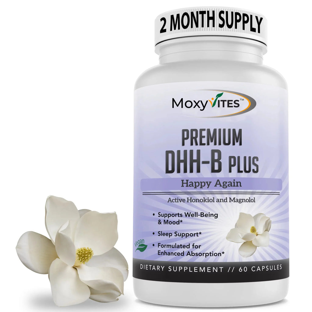 Sleep 60 for Dihydrohonokiol-B, Vegan DHH-B Supplement, Anxiety, Calm Mood Caps MoxyVites