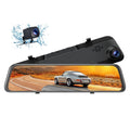 Touch Rear Waterproof Inch GPS Rear Front Loop Mirror Night Dual 12 Screen Assistance, Dash Dash Cam and Camera 2.5K Vision, Parking Camera, View Recording Cam Backup with Mirror