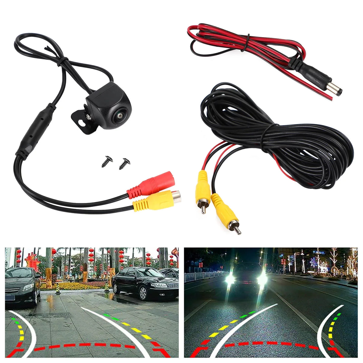 Rear View Line Camera Parking Truck Car Dynamic SUV Trajectory Reverse Night