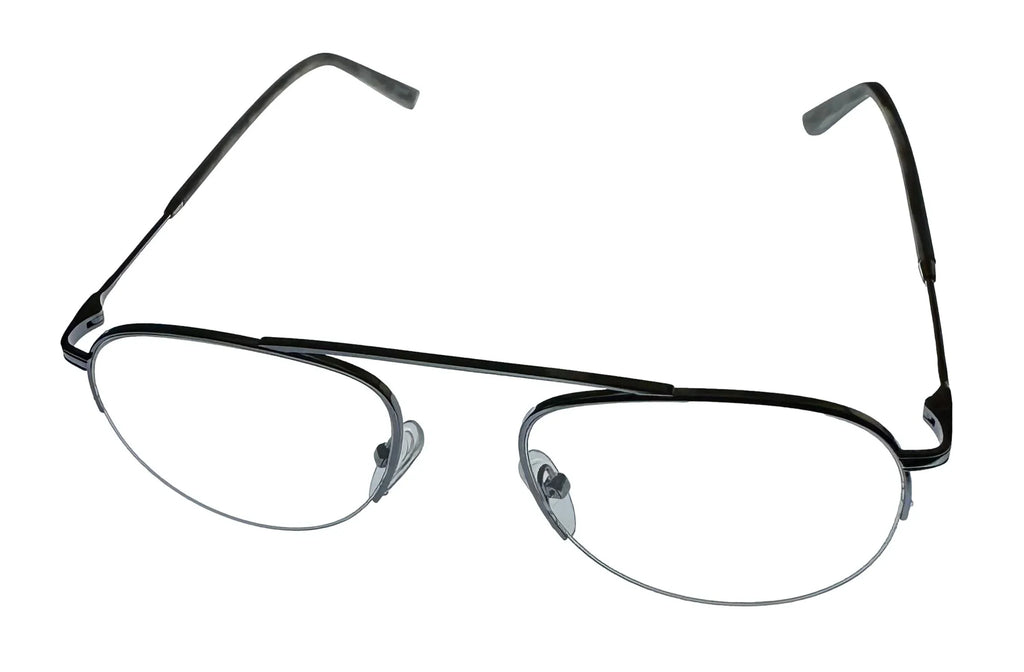 Aviator Rimless Gunmetal York J359. New Mens Metal 53mm Jones Eyewear Frame.