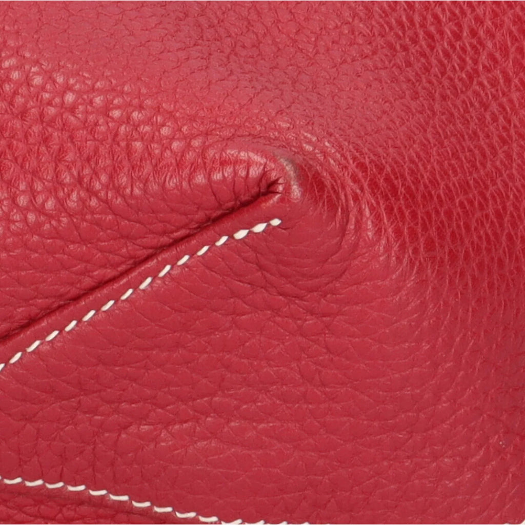 Taurillon Pre-Owned 36 Sense (Good) Hermes Clemence Tote Ladies HERMES Red Bag Double