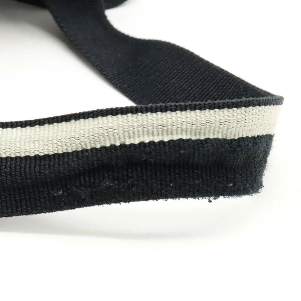 Daypack (Good) Jacquard Pre-Owned Nylon Old Rucksack Line Backpack Travel Chanel Black CHANEL