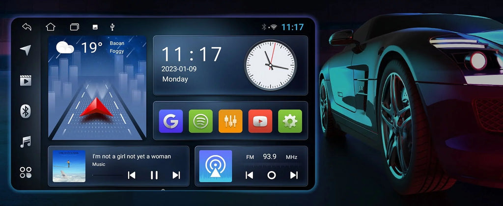 Inch Control/Backup Radio 9 Wireless Built-in for Toyota 10 Android Auto/GPS/Bluetooth/FM/AUX-in/Steering 2+32G Touchscreen Carmy Stereo Camera Double Car Carplay/Android Wheel with 2006-2011 Din