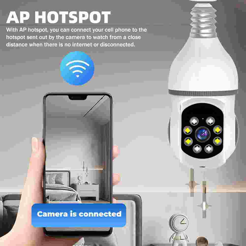 with Home Motion Kepeak Clear Bulb Detection, Camera, Cameras Security Vision WiFi
