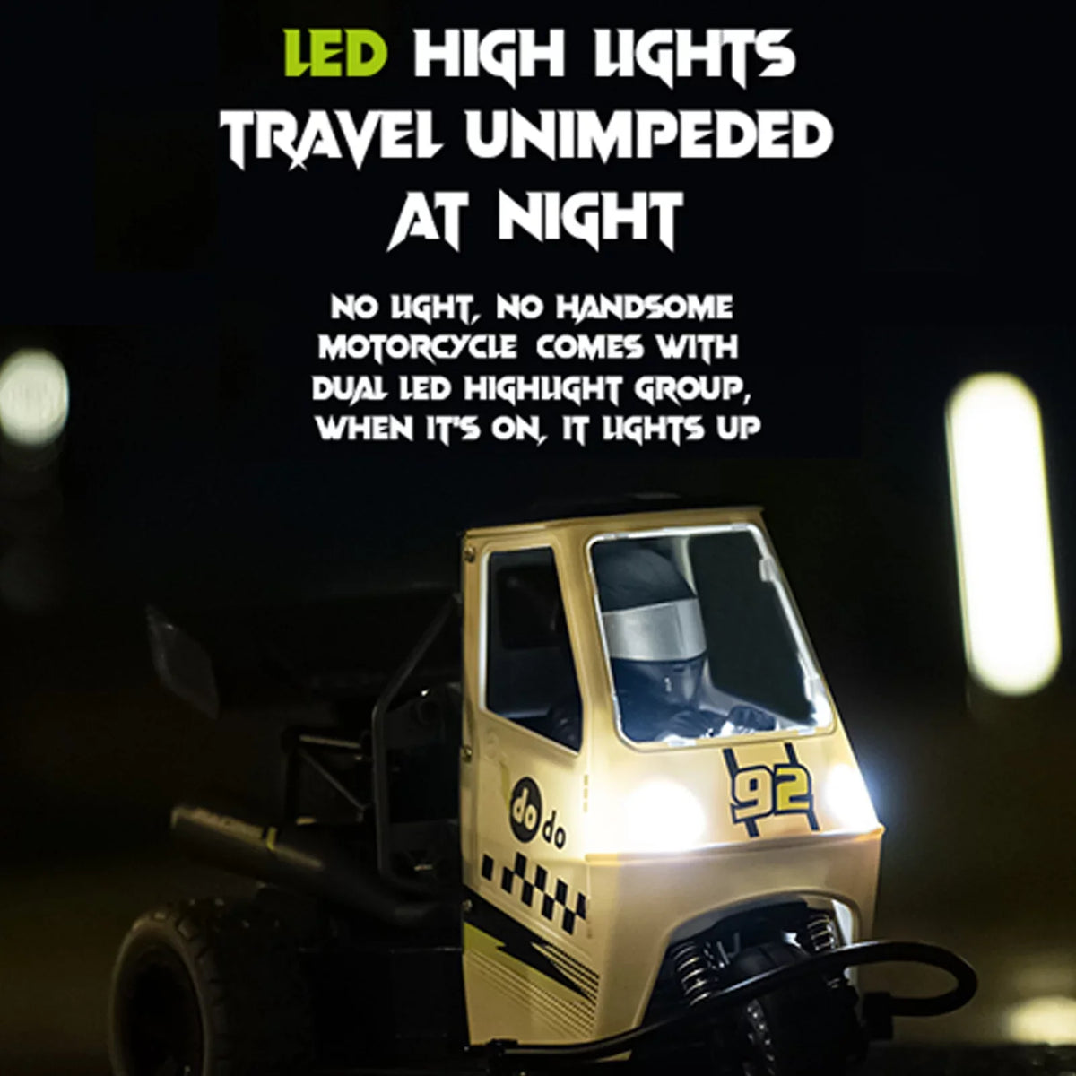 Racing Toy, for High Speed Spray Light with Motorcycle Function, design Pinnaco Control Action Thrilling Remote