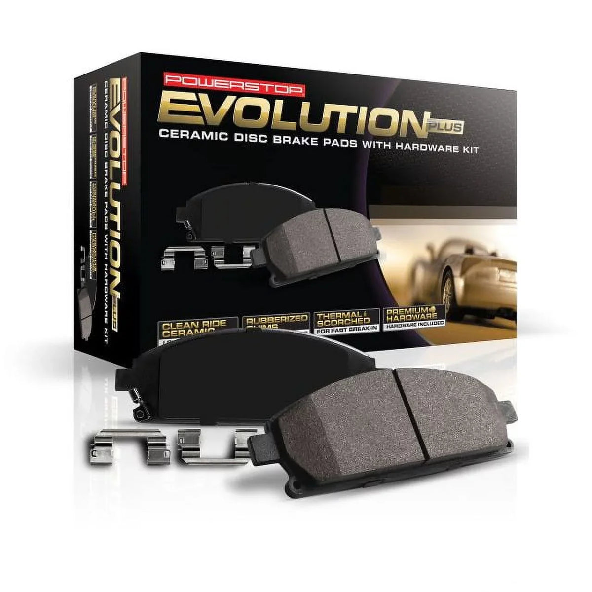 Power Evolution with Brake 17-2285 Ceramic Pads Front Z17 Hardware Stop