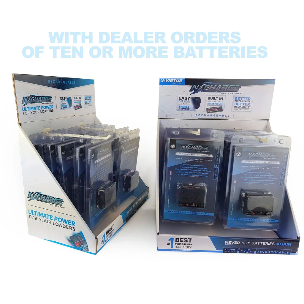'- Pack & Virtue Rotors Rechargeable Fits N-Charge all Battery Spires
