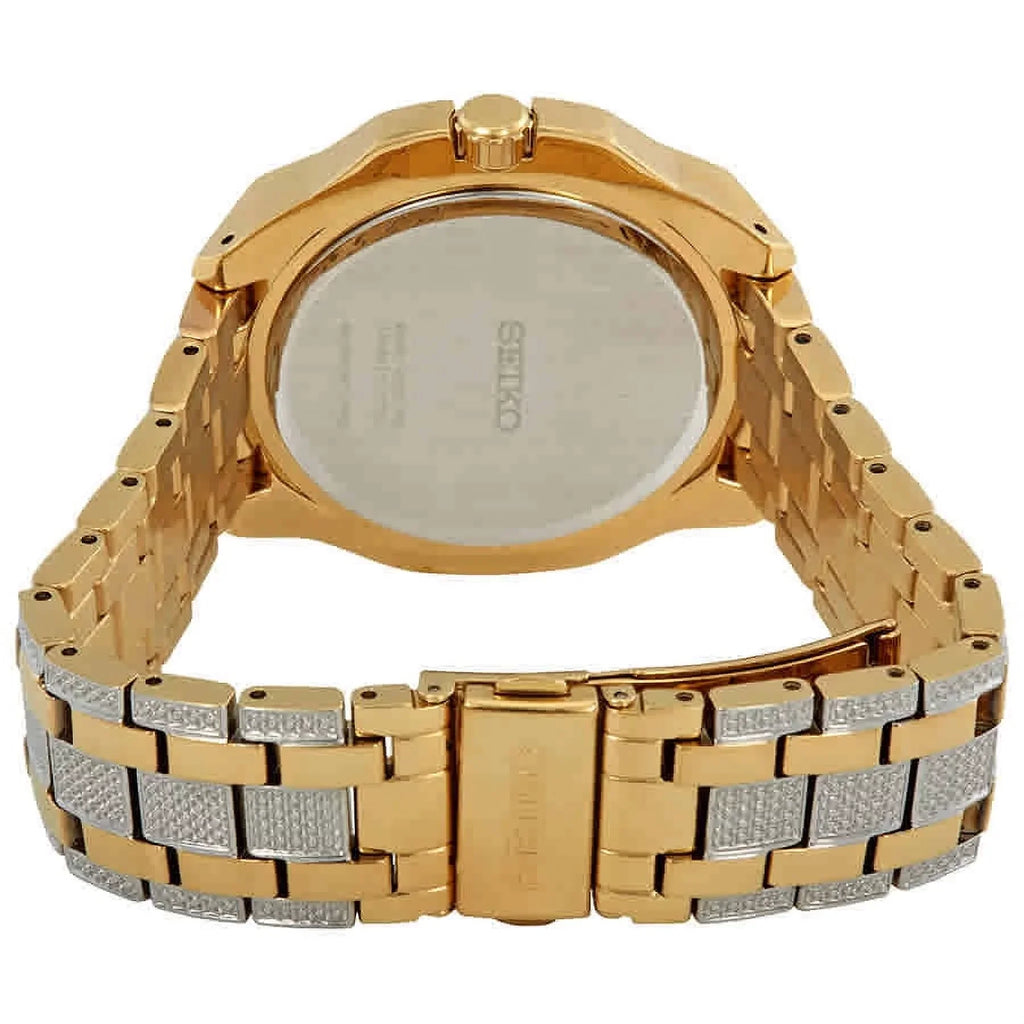 Casual SOLAR' Quartz 'CRYSTAL Stainless Seiko Watch Men's Steel SNE458