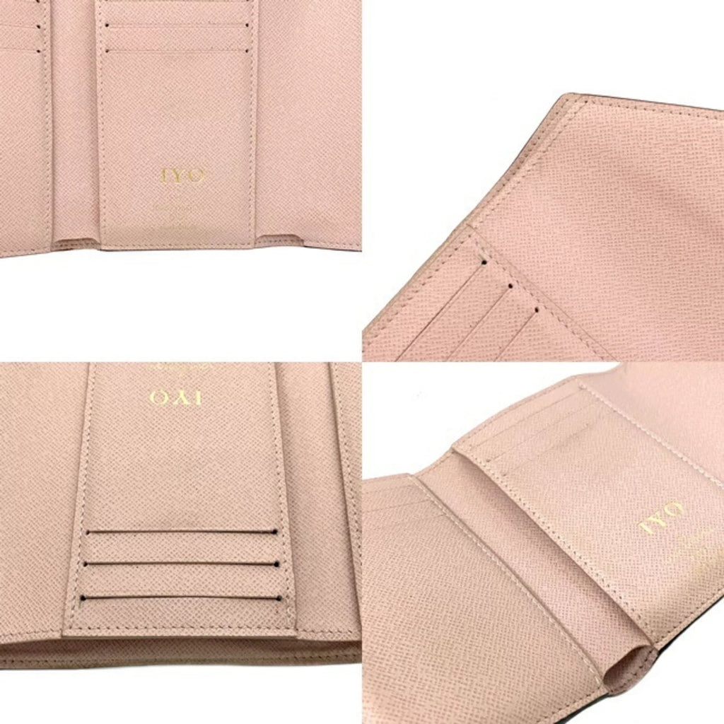Rose (Good) NZ3119 Trifold Victorine Brown LOUIS Pink Monogram Pre-Owned M62360 Wallet Portefeuille VUITTON Ladies Ballerine