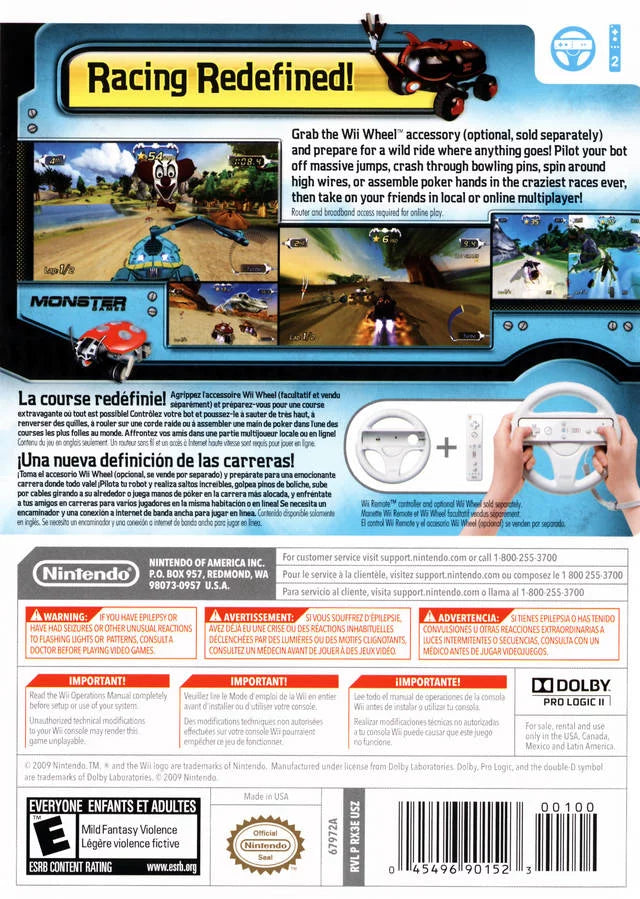 Wii Trick Nintendo Racing Excitebots: -