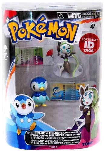 Pokemon Figure Meloetta & vs. Piplup [Aria 2-Pack Black Forme] Basic White