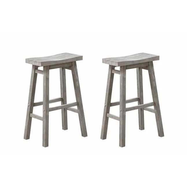 '- of in. Storm 29 Saddle Wire-Brush 2 Gray Barstool, Pack Sonoma