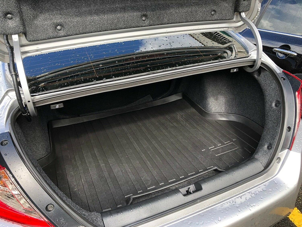 to Raised for Mats EA Liner Honda for – – EACCESSORIES – Mat with Trunk Rubber 2016-2021 Mat Cars Install – Easy – Design Trunk Laser Sedan Civic Weather-Resistant Lip Pre-Cut Trunk Cargo Car Non-Slip