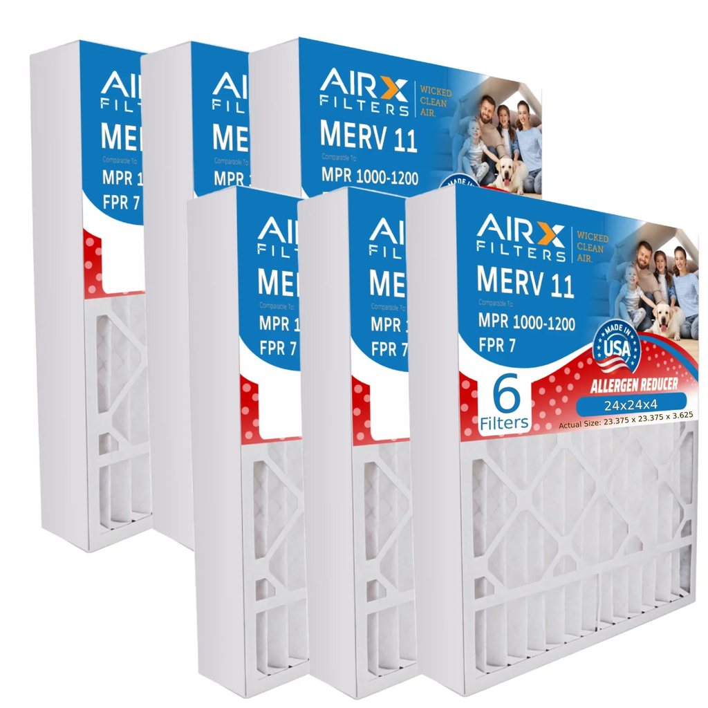 Made Pack AC Premium 1500 AIR. 2200 Air Filter USA FPR Air FILTERS by - Pleated 24x24x4 WICKED to MPR Electrostatic 9 HVAC 6 MERV 13 & Furnace 24x24x4 Conditioner Comparable CLEAN AIRX Filter Filters