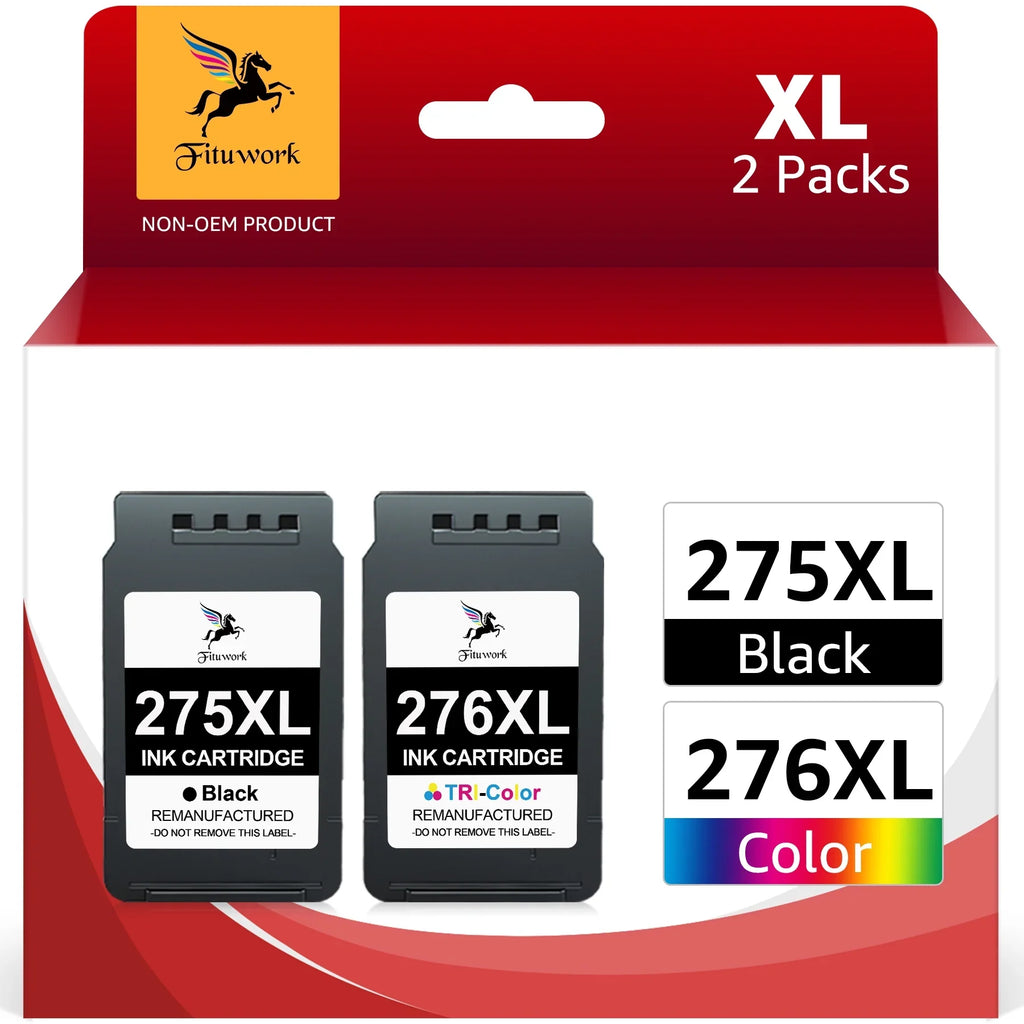 TR4720 275 Pack) Replacement Cartridges 2 Ink TS3520 PIXMA 276 and for Printers(Black Ink and 275XL for Canon TS3500 TS3522 TR4700 Color,