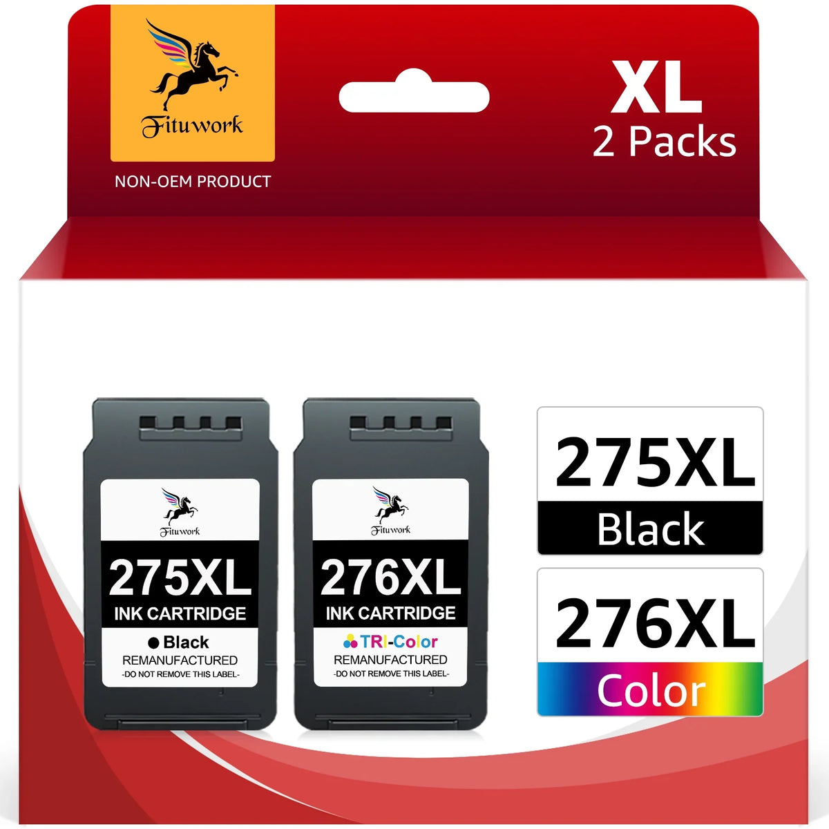 TR4720 275 Pack) Replacement Cartridges 2 Ink TS3520 PIXMA 276 and for Printers(Black Ink and 275XL for Canon TS3500 TS3522 TR4700 Color,