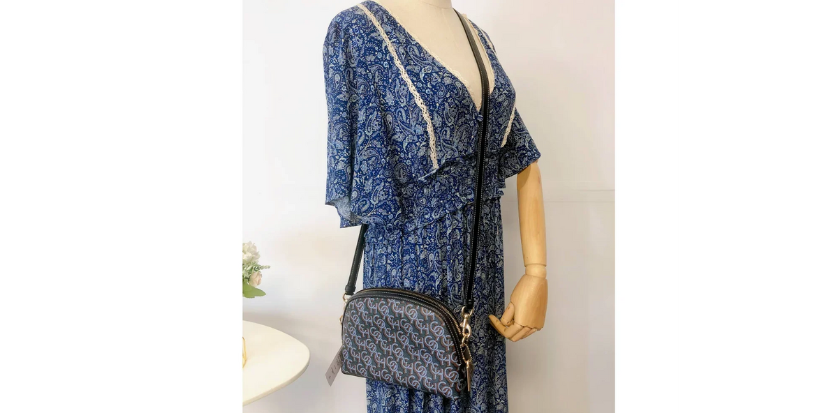 IN Print CF343 Coach Navy Crossbody Monogram Coach Madi With