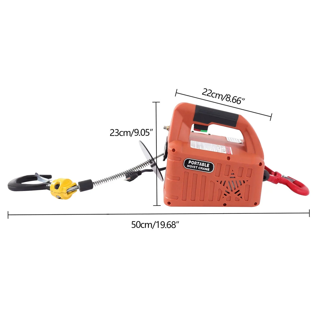 Hoist 110V Winch Portable Electric Kit 3-in-1 LBS ZhdnBhnos Remote Lift Control Wireless Crane 1100