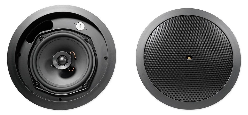 4" Restaurant/Bar/Cafe Black Speakers+Amp House+(4) Front JBL of Background 6.5"