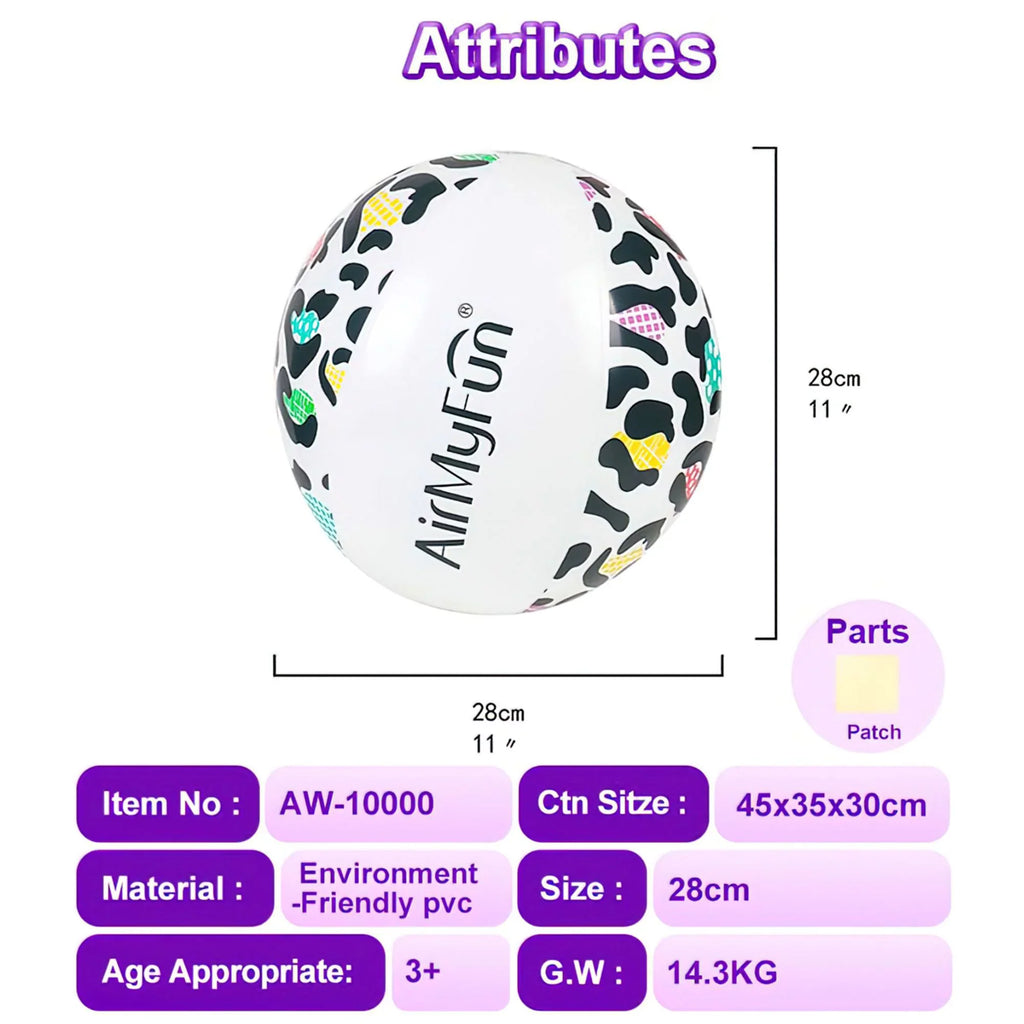 for colorful cheetah children men pool beach float, both and air-filled suitable ball,