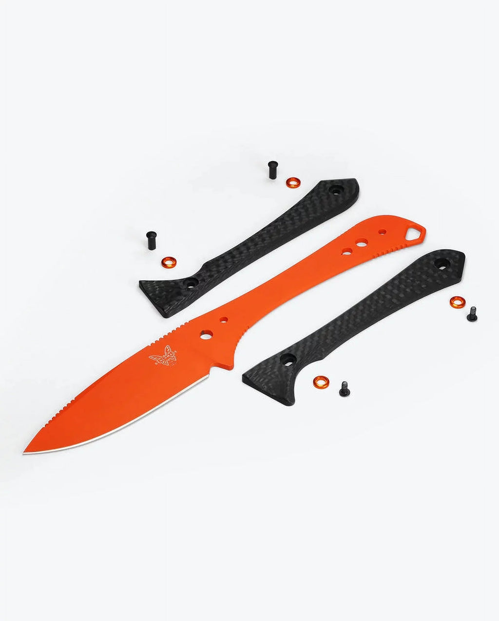 Cerakote 15201OR CPM-S90V Fixed Blade Fiber 3.08" Altitude Carbon Knife Benchmade Orange Handle