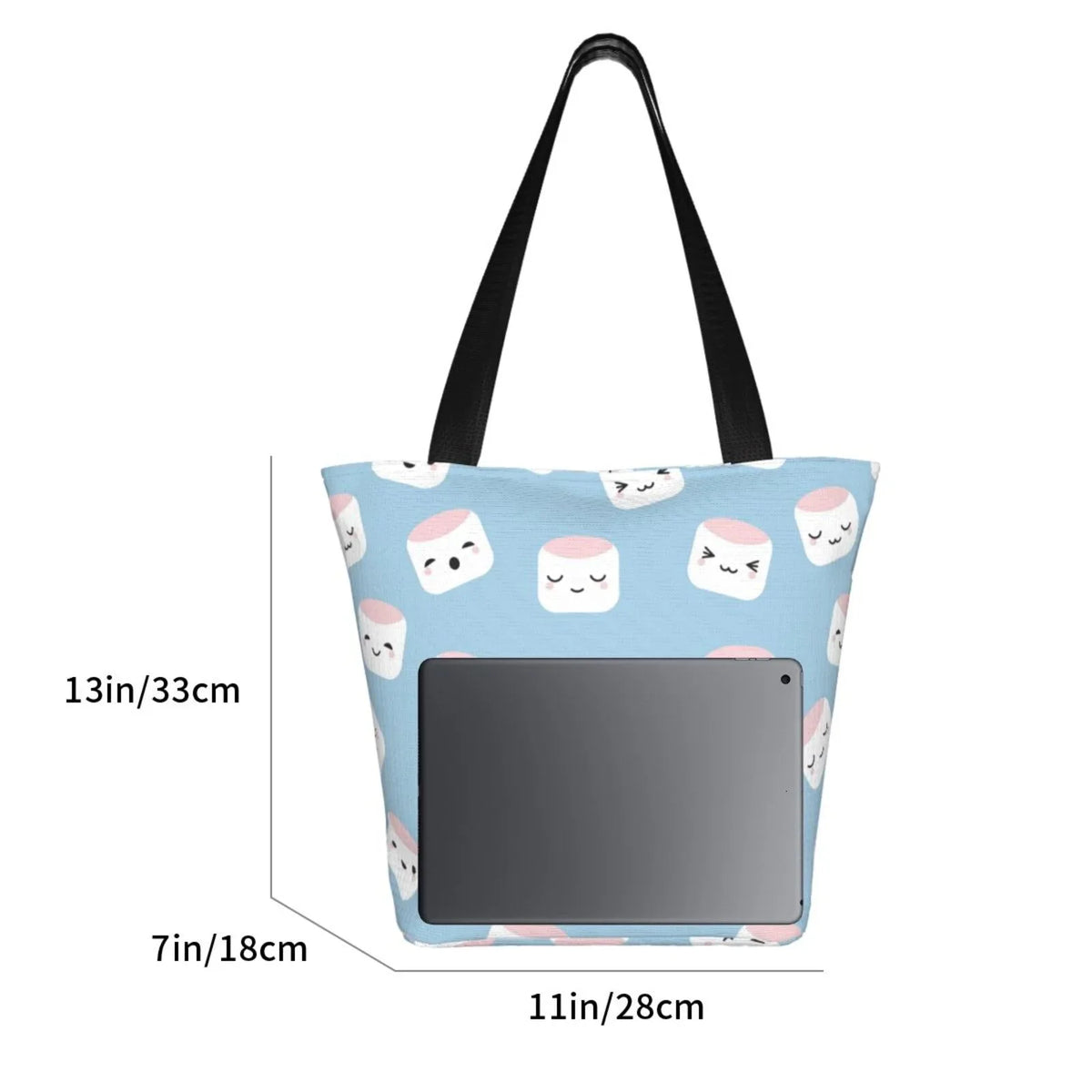 Cartoon Hobos Women'S Handbags Bag Sushi Shopping Large Bag,Shoulder Capacity Tote Lukts Bag