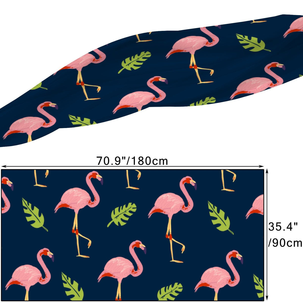 Large Oblong Scarf FREEAMG for Long Shawls Wraps Hair Gift Neck Packed Sunscreen Birds Wraps Flamingo Silk Headscarf Women