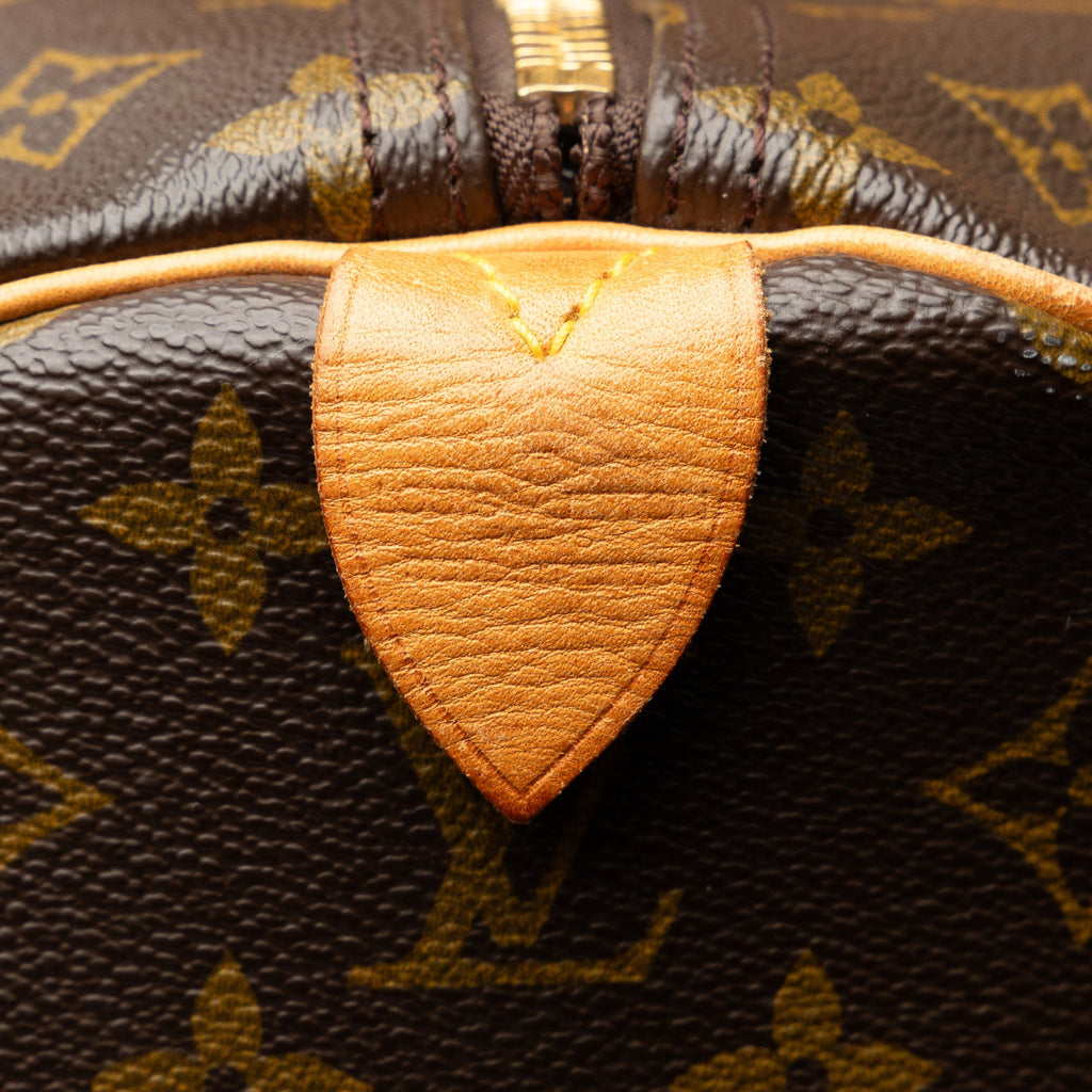 Canvas WeekenderBag Unisex Keepall Authenticated Bag Brown Vuitton Louis Monogram Travel Pre-Owned 60 (Fair)