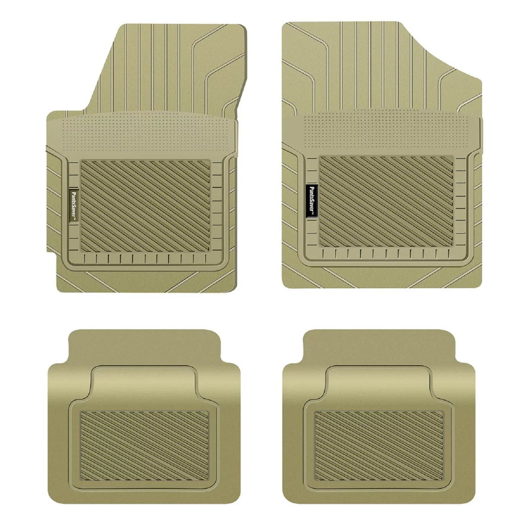 (Beige) Custom for Fit PantsSaver Protection Weather Set Mats Piece -4 All Floor GV80 2022-2023 Genesis