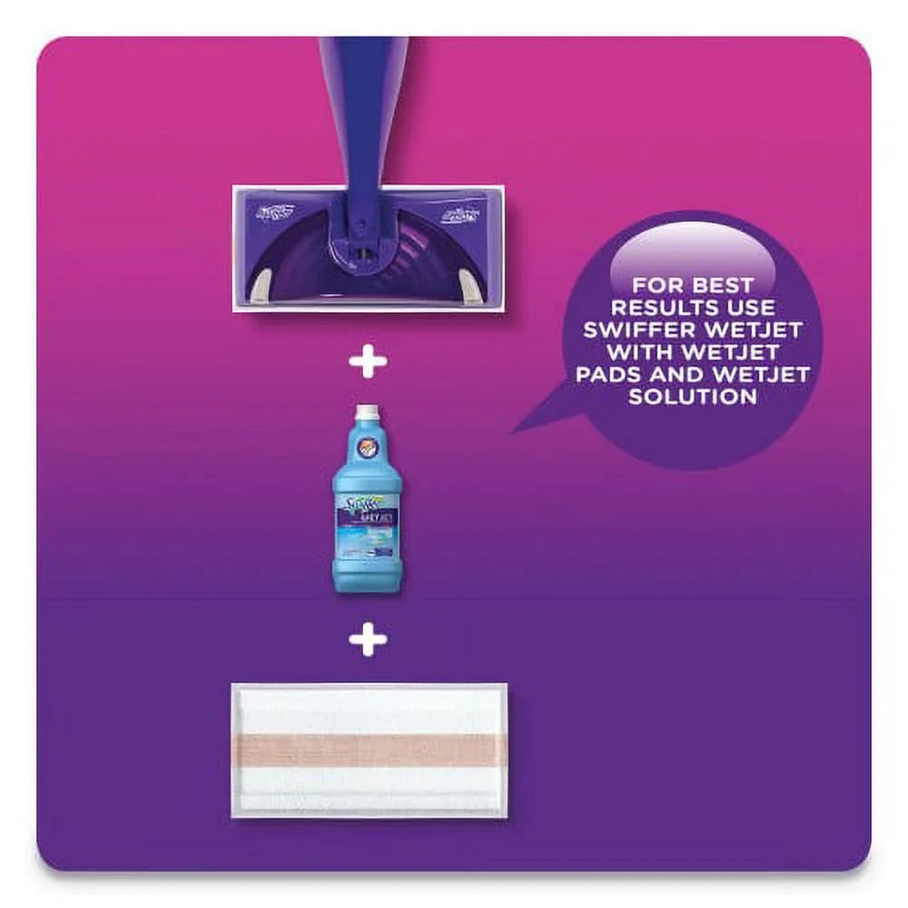 Scent, Blossom 1.25 4/Carton WetJet Refill, L Swiffer Breeze Cleaning-Solution Bottle, setup