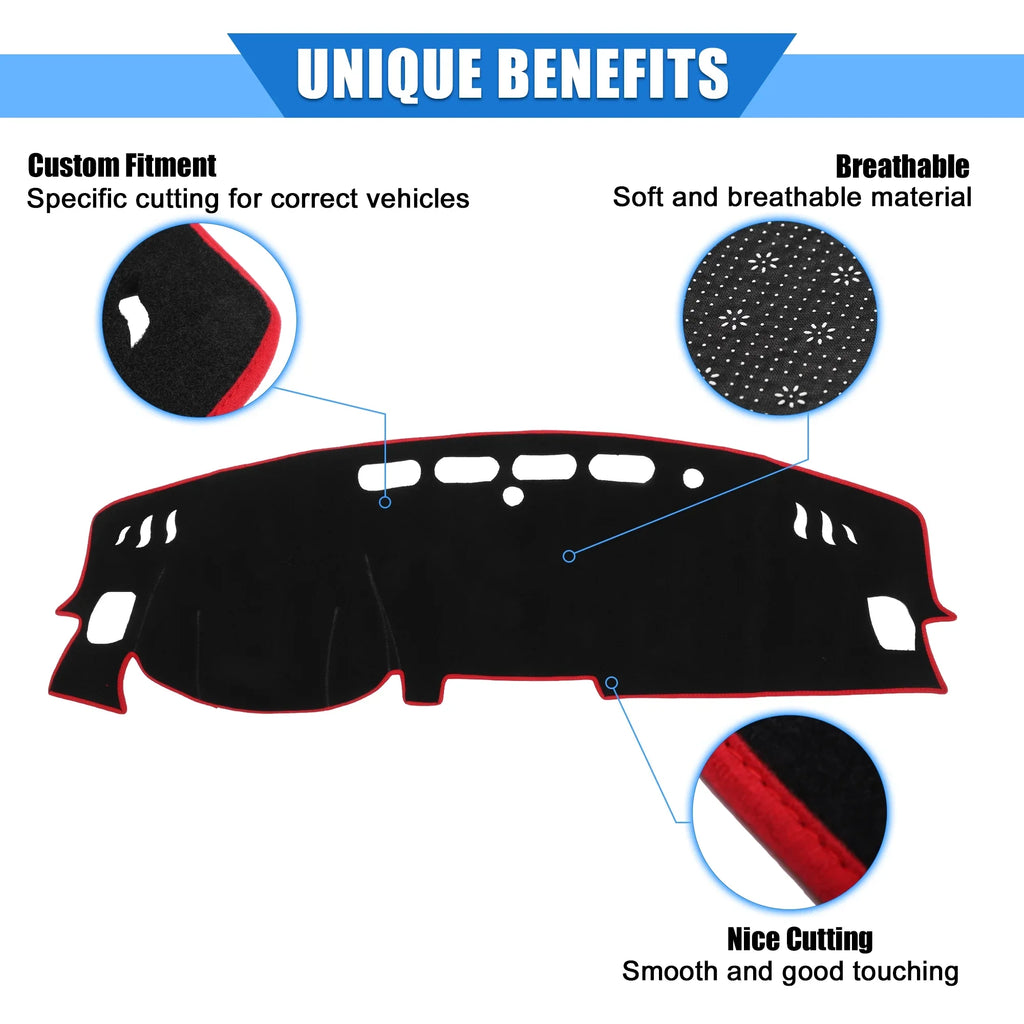 Dashboard Unique Compatible Car Console Nissan Bargains Center Cover Polyester 2019-2020 Altima Red Protective for