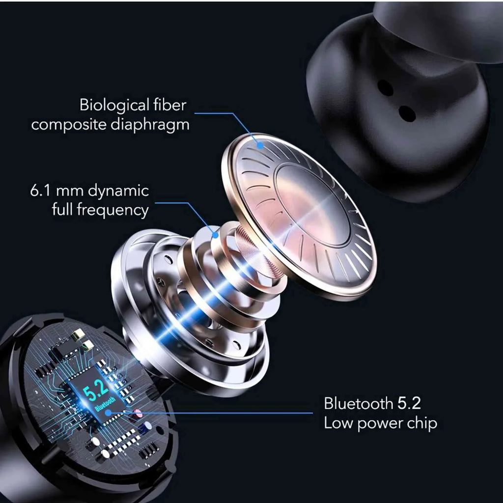 '+ with Connect, Earbuds Compatible Connection, Bluetooth Boost True IPX5 Bluetooth Pro Charging Dual Wireless UrbanX Water 5.2 Case, Black, Bass Balanced, Z6 Resistance,