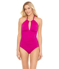 High Neck Solid Beach Club Ralph Lauren Plumeria Lauren 6 One-Piece