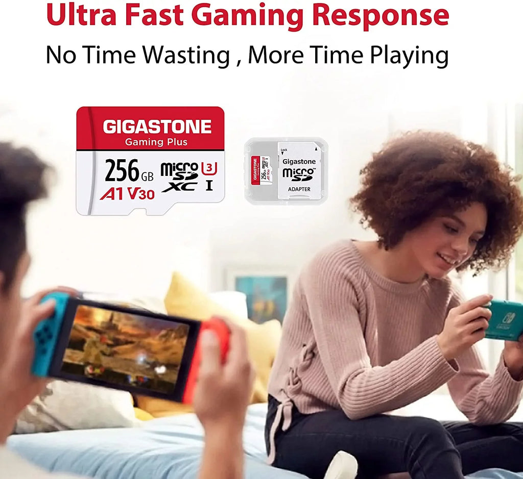 , Cam, 256GB [Giga] for Nintendo-Switch, ro Wyze, GoPro, Memory Gaming Plus, roSDXC SD Dash