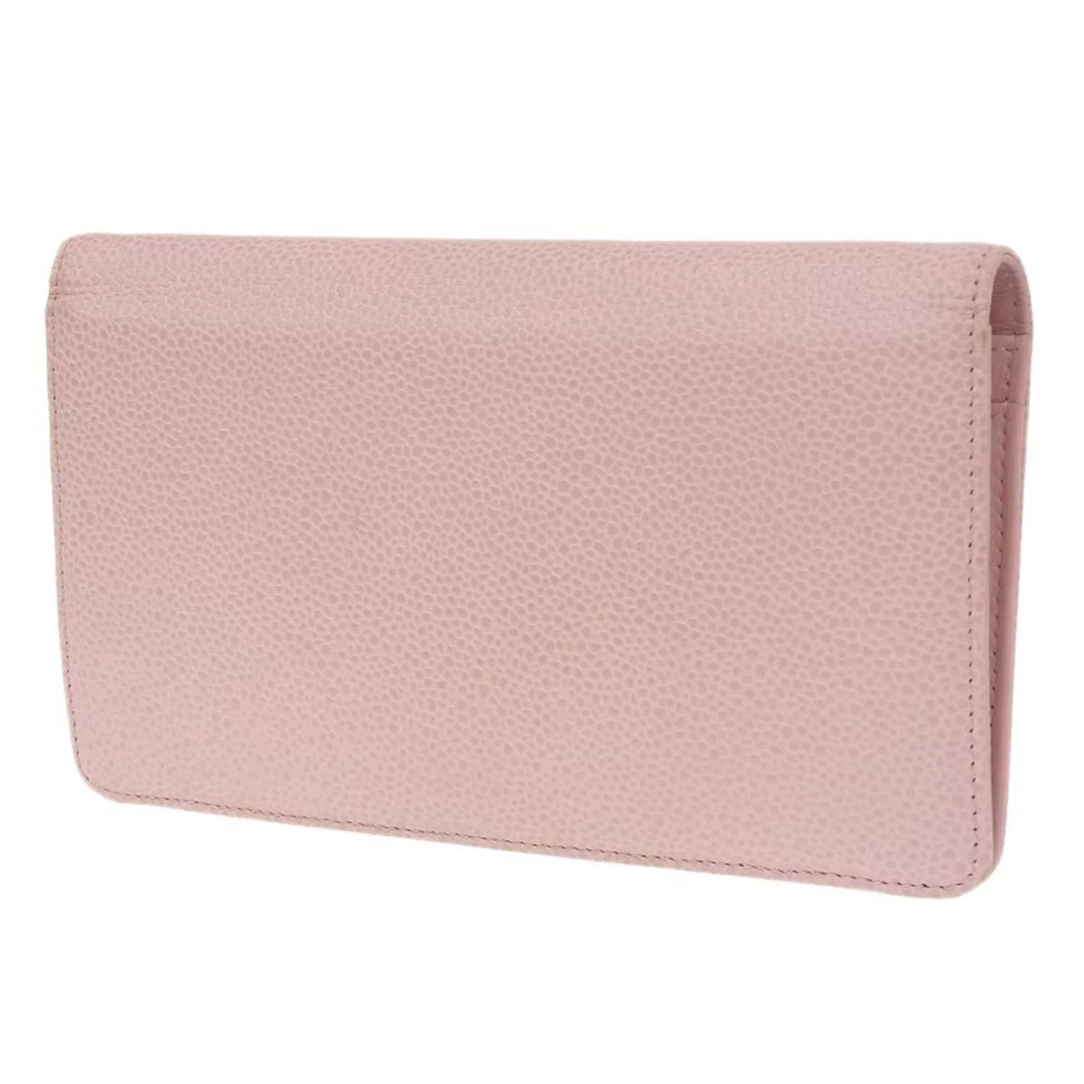 logo Pre-Owned mark here long A48651 caviar bi-fold CHANEL wallet 16 (Good) series Chanel skin pink
