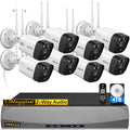 surveillance Wireless Security System,8PcsOutdoor ,night Audio camera, 2-Way Wifi 5.5MP OOSSXX Security Camera Cameras vision cameras,