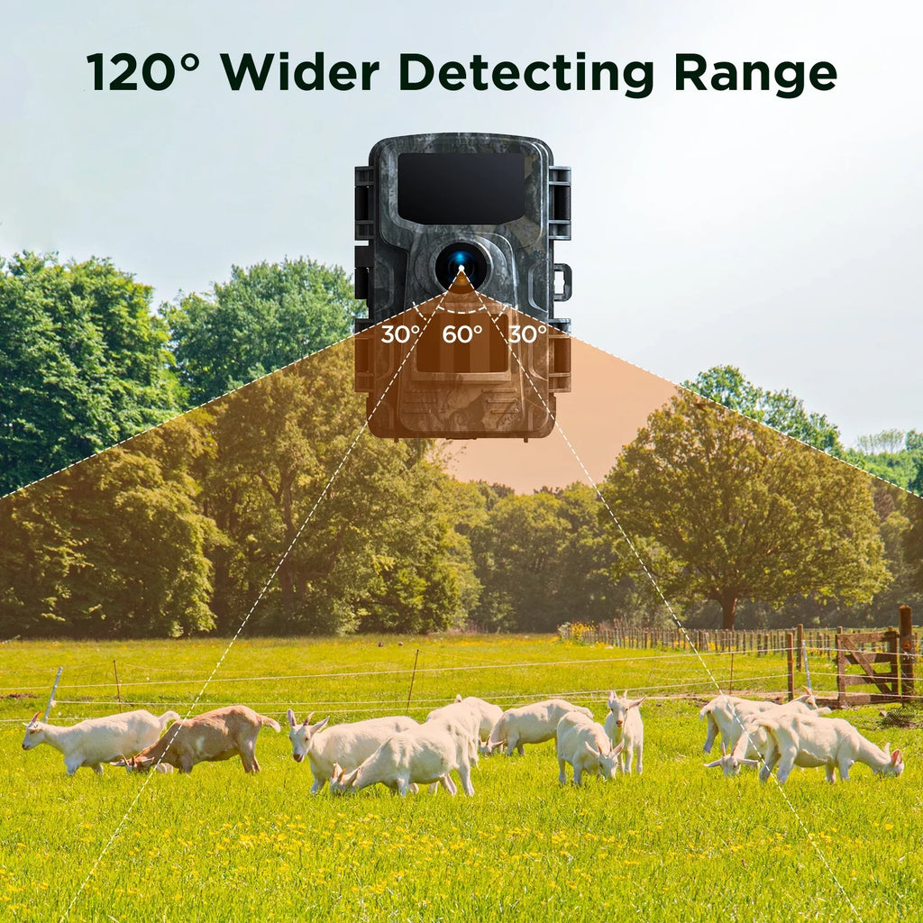 Latest Wide TOGUARD 4K Wildlife 0.1s Camera Deer Sensor Trigger Time with Card Trail for 120° Game Vision Monitor with 40MP Camera, Angel Waterproof Time-Lapse SD Trail Hunting Night IP66 Cam Motion