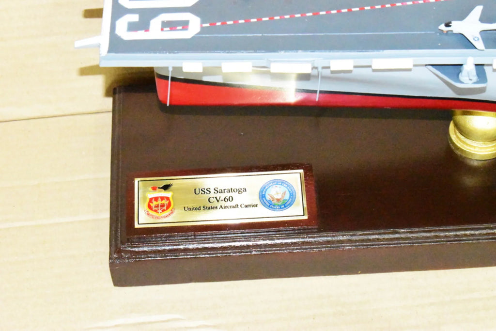 Aircraft CV-60 Model,Navy,Scale Model,Mahogany,Forrestal Class Saratoga USS Carrier