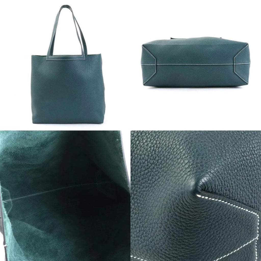 Tote 46 (Good) Cover Cypress Vert Taurillon Clemence Pre-Owned HERMES Serie Shoulder Bag Unisex