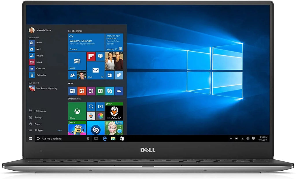 Intel 13.3-Inch SSD 9350 10 XPS Pro i5-6200U Laptop 8GB Windows 128GB Core