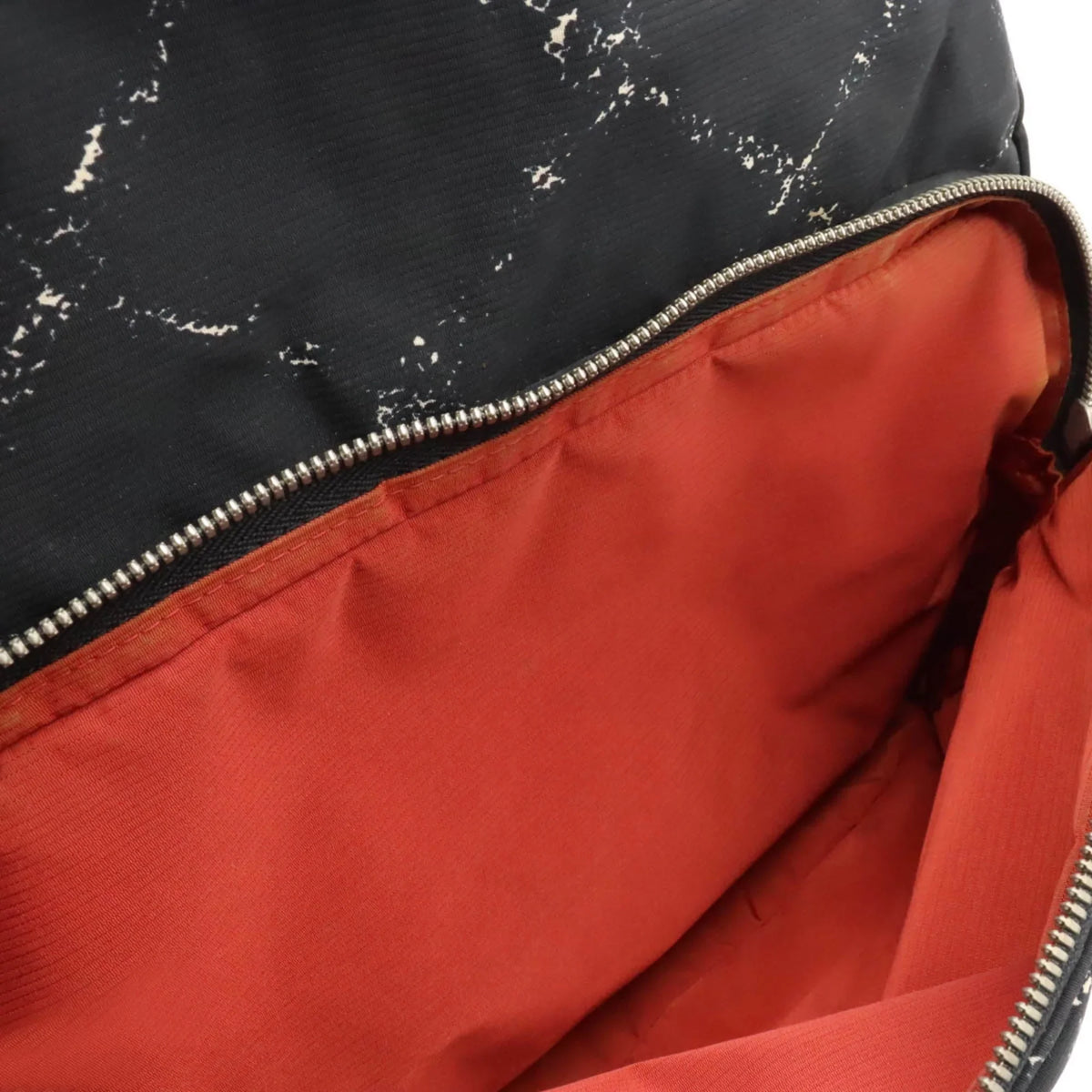 Daypack (Good) Jacquard Pre-Owned Nylon Old Rucksack Line Backpack Travel Chanel Black CHANEL