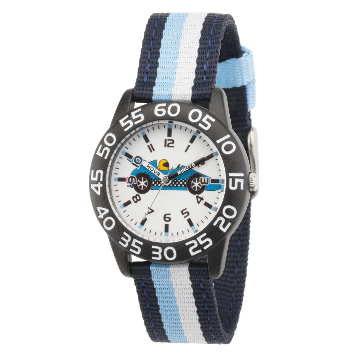 Red Boys' Balloon and Strap, Plastic Time Stripe Watch,Blue WRB000128 Black Teacher Nylon Black