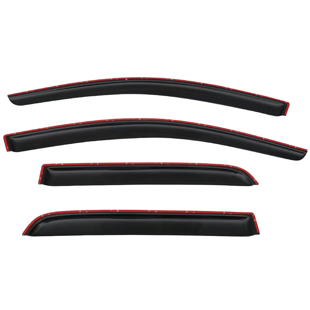 2020 2014 Guard Hatchback 2016 Mirage Visors Windshield Ikon Compatible Vent 14-23 Set 2019 Window 2015 Acrylic Deflector Rain Outside 2021 with Motorsports Mitsubishi 2018 Mount 4Pc 2017