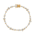 Gifts Lustro for Size Mothers LC Day for Women Ct Silver 10.66 Gold Birthday Sterling Bracelet Jewelry 925 Stella CZ 8" Shop Cubic Mom Vermeil Plated Zirconia Yellow Marquise