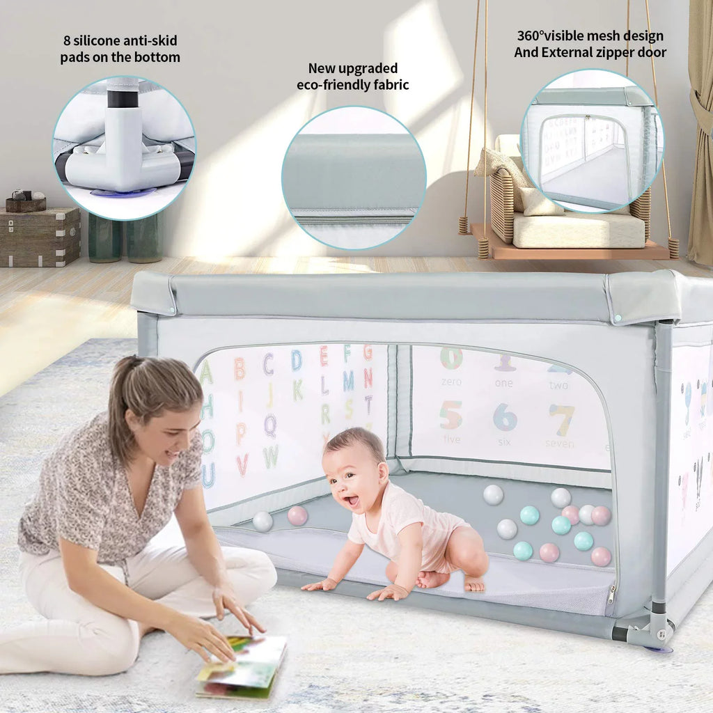 for with Two Yard Pull Nordmiex 59*70*27 Playpen Rings, Play Baby Safety Baby inch