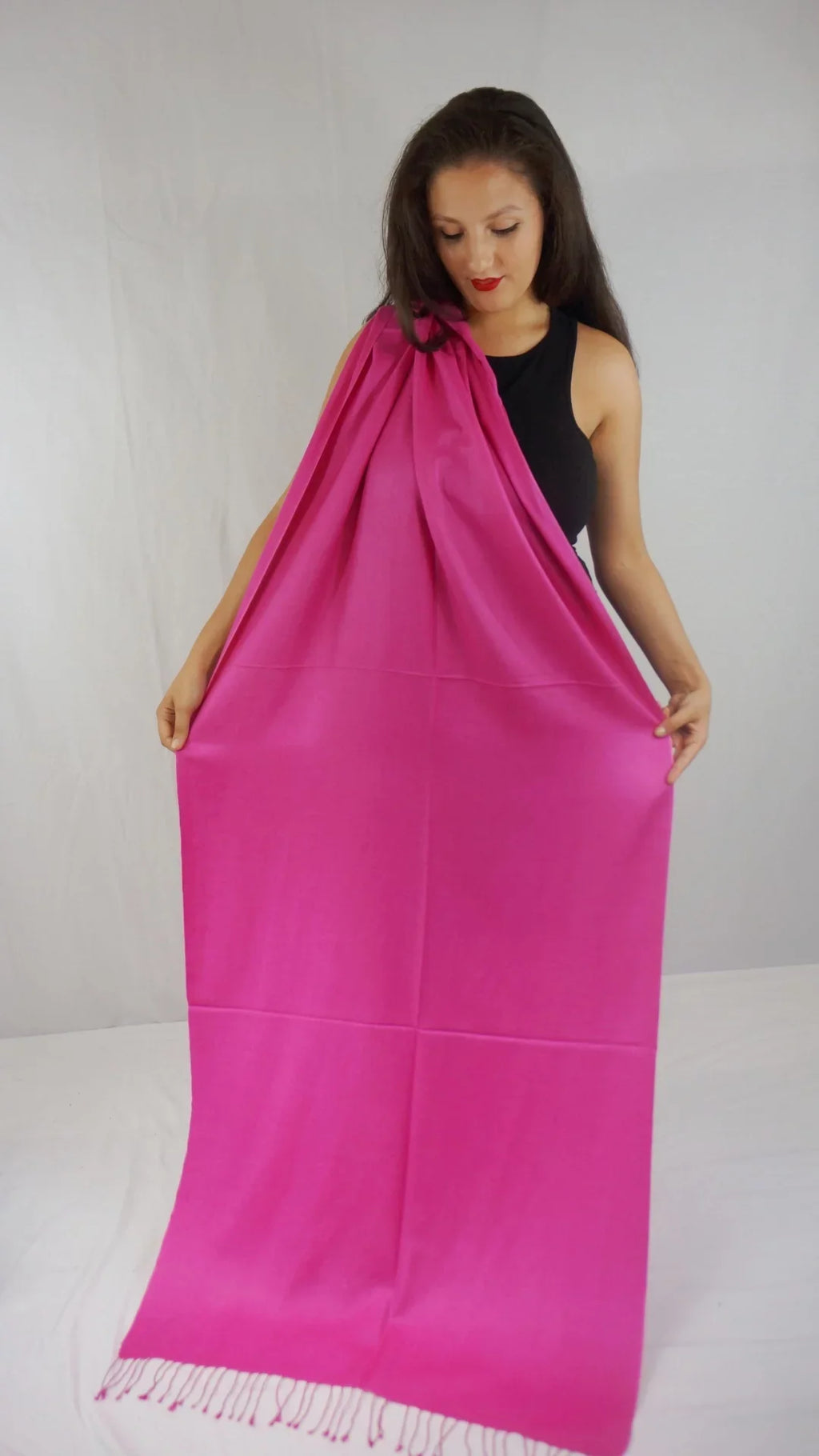 (Hot Scarf/Wool/Silk Shawl) Regular Pink Shawl/Shawls/Scarf/Scarves/Wrap/Stole/Muffler/Cape/Ruana/Blanket/Throw/Pashmina Shawl/Cashmere