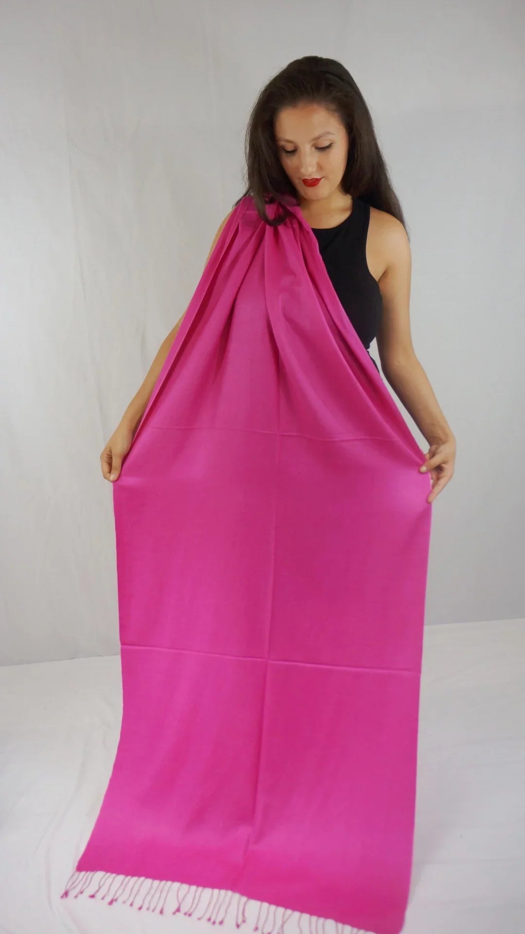 (Hot Scarf/Wool/Silk Shawl) Regular Pink Shawl/Shawls/Scarf/Scarves/Wrap/Stole/Muffler/Cape/Ruana/Blanket/Throw/Pashmina Shawl/Cashmere