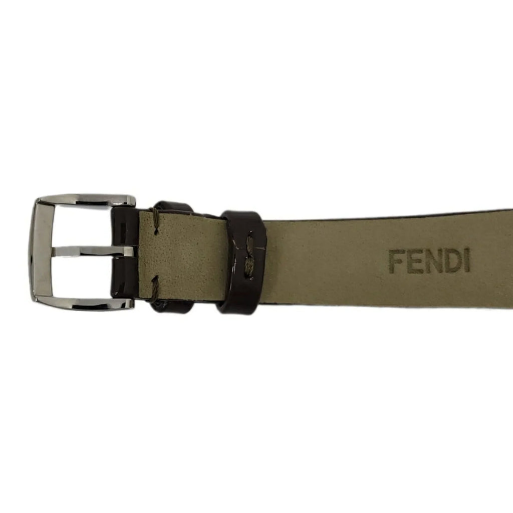 Shell Women's Black Colors 3 Spinel FENDI Watch Belt SS Fashionable (Like Shine Enamel Clock Topaz Eye Brown New) Quartz Fendi Pre-Owned
